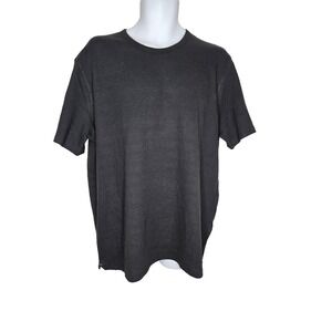 Kenneth Cole Black Textured Knit T-Shirt Men's XL Short Sleeve Stretch Casual